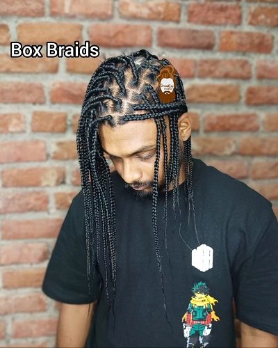 Box Braids Men Long Hair