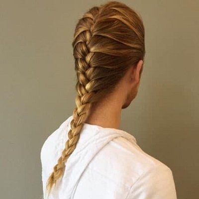 French Braids For Men with Long Hair