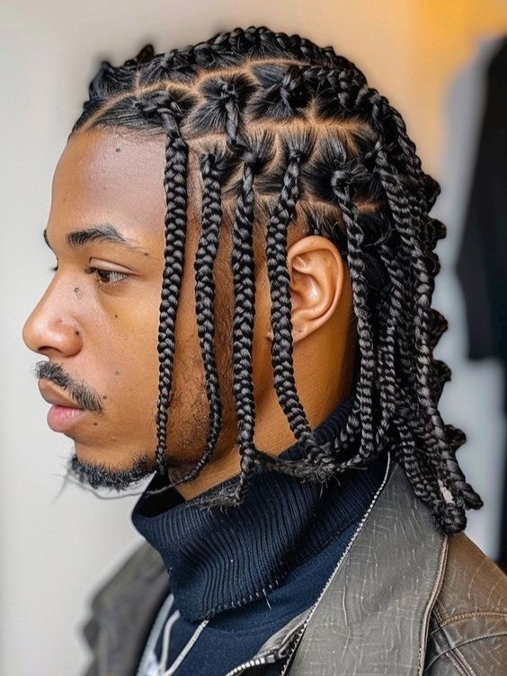 Box Braids For Men With Long Hair