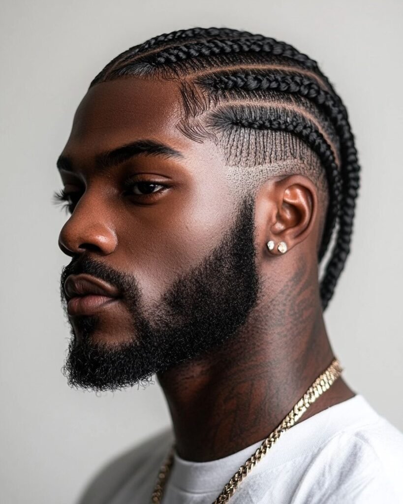 Side Cornrows Men