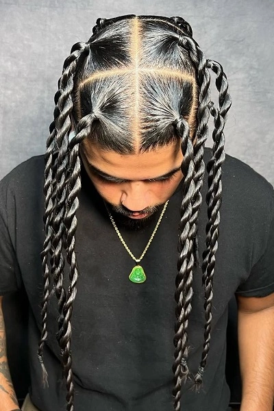 6 Box Braids Mens