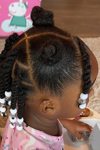 Bantu Knots and Braids for Kids