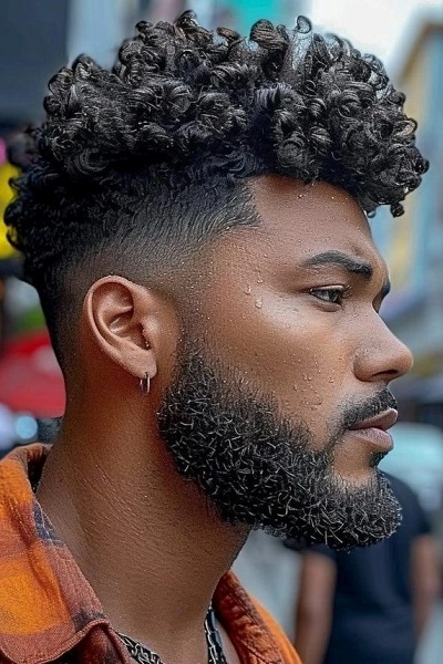 Black Men Blowout Haircut