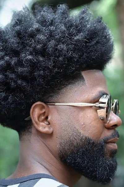 Black Men’s Burst Fade Haircut