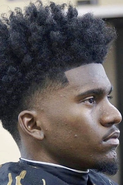 Black Men’s Burst Fade Haircut