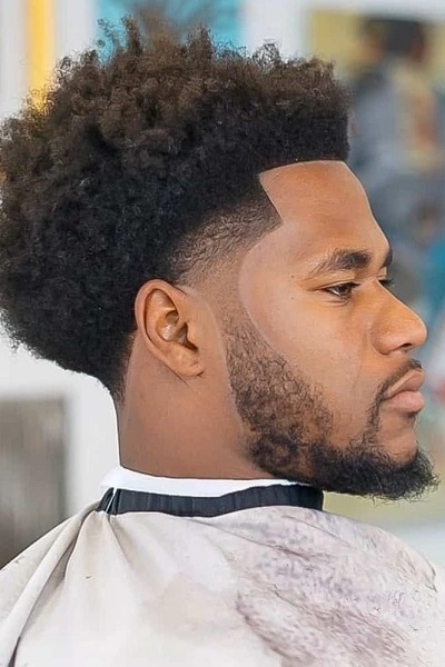 Black Men’s Burst Fade Haircut