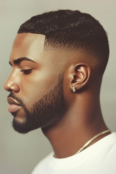 Black Men's Caesar Haircut