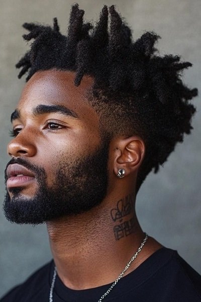 Black Men’s Curly Haircut