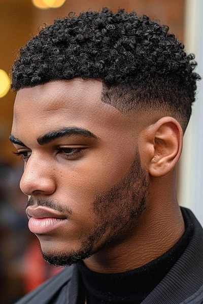 Black Men's Taper Fade Haircut