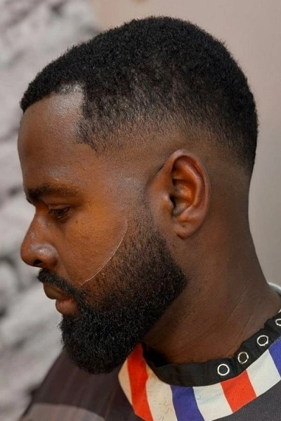 Black Men's Taper Fade Haircut