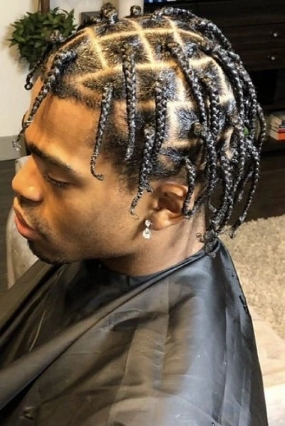 Box Braids Men Short Hair