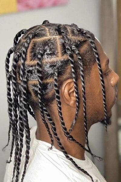 Box Braids Men Straight Hair