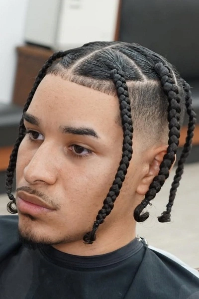 Box Braids Men Taper