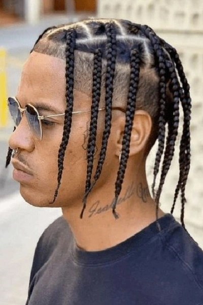 Box Braids Men Straight Hair