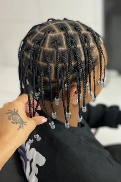 Box Braids With Beads Men