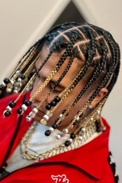 Box Braids With Beads Men