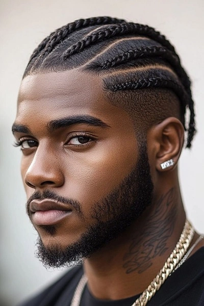 Cornrows Braided Hairstyles for Black Men