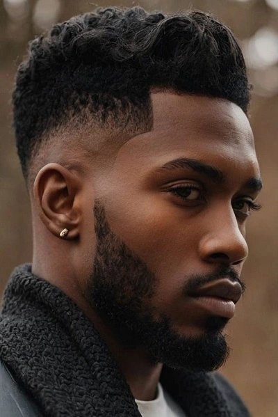 Drop Fade Haircut Black Men