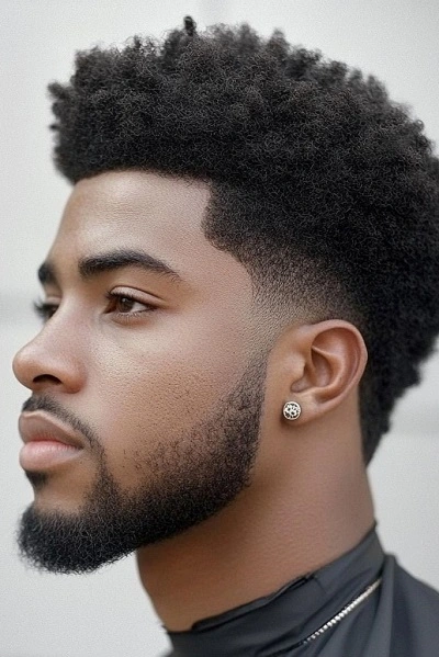 Low Fade Black Men’s Haircut