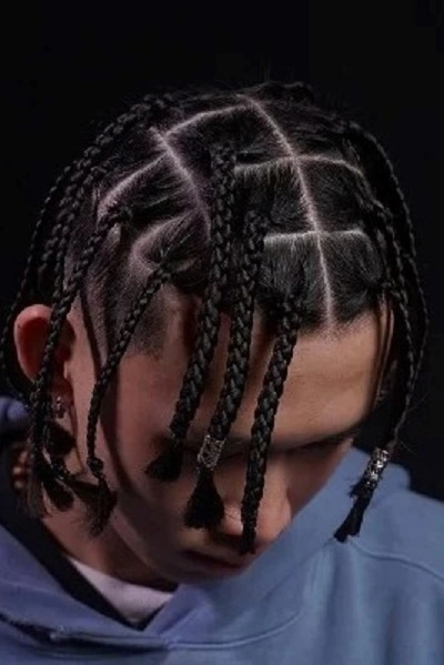 Men Medium Box Braids