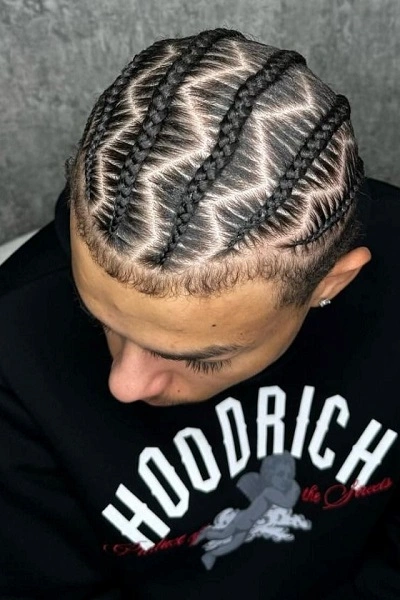 Zig Zag Braids Men