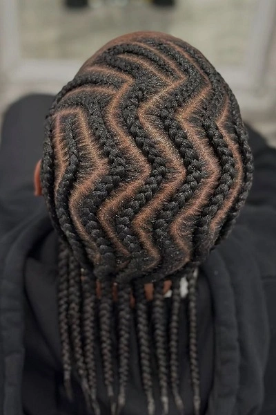 Zig Zag Braids Men