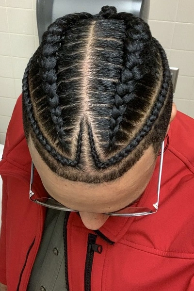 4 Cornrow Braids Men