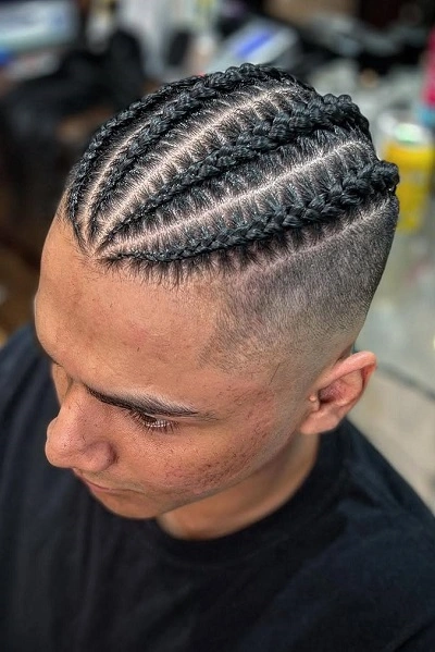 4 Cornrow Braids Men