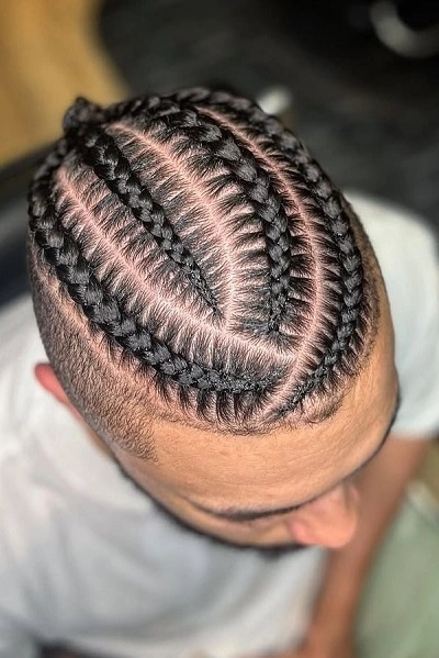 4 Cornrow Braids Men