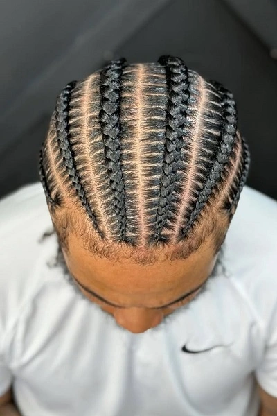  6 Cornrows Male