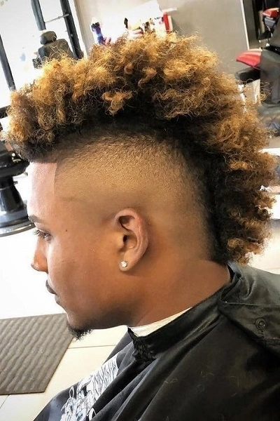 Black Men High Top Fade Mohawk