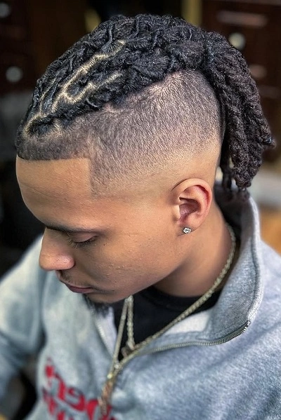 High Top Fade Black Men Braids