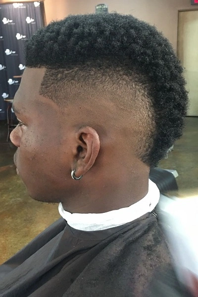 Black Men High Top Fade Mohawk