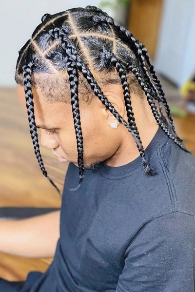 Box Braids For Men With Long Hair