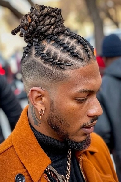 Braided Mohawk Men Short Hair