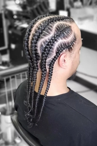 Cornrow Braids for Men with Long Hair