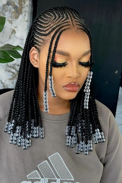 Cornrows with Beads or Accessories