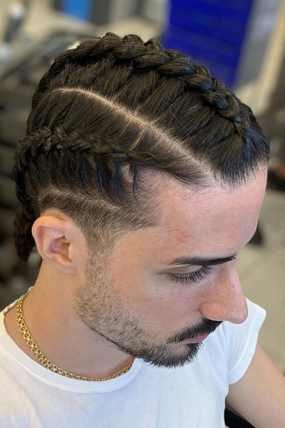 Cornrow French Braids for Men