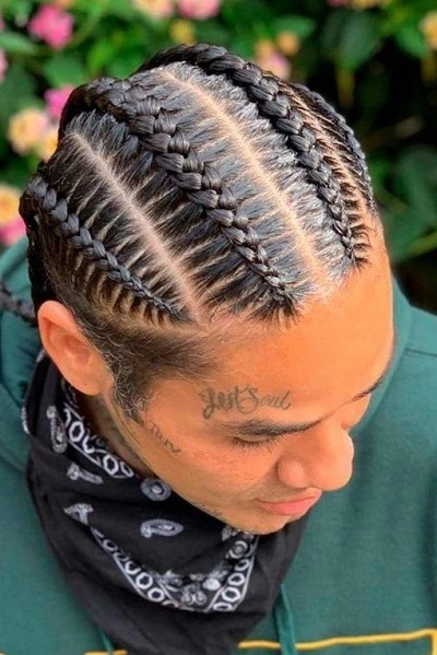 Cornrow Single Braids for Men