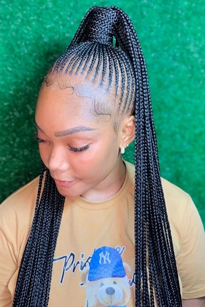 Cornrow Ponytail Braids for Women