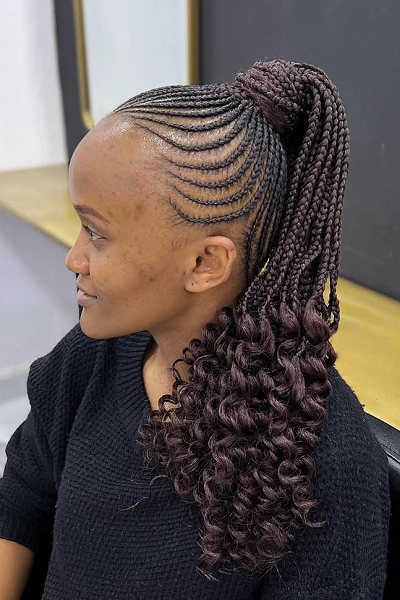 Cornrow Ponytail Braids for Women