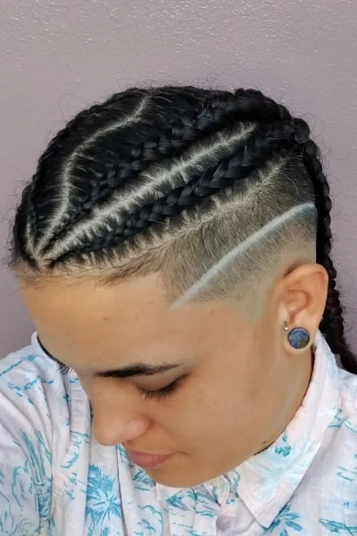 Cornrows with Undercut Braids for Women