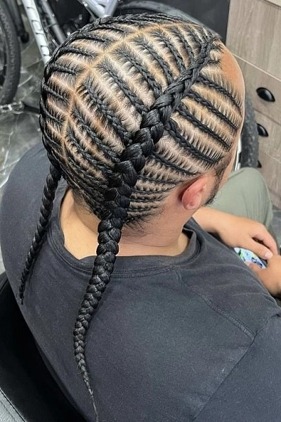 Cornrow Braids for Men with Long Hair