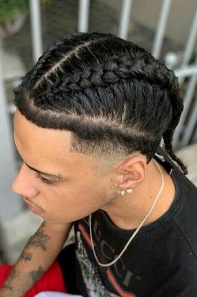 Dutch Braids Men Short Hair