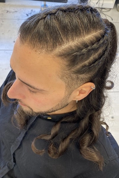 Fishtail French Braids for Men