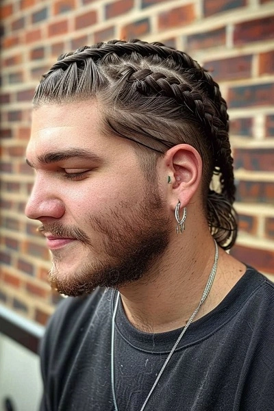 Fishtail French Braids for Men