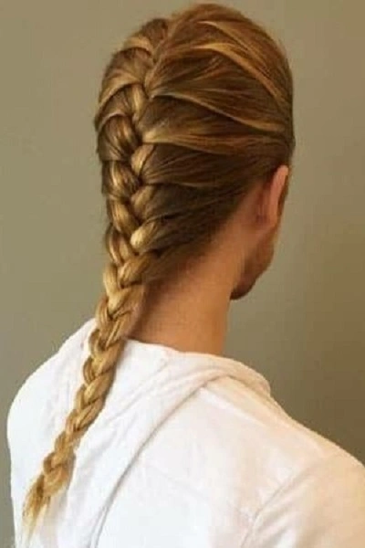 French Braids For Men with Long Hair