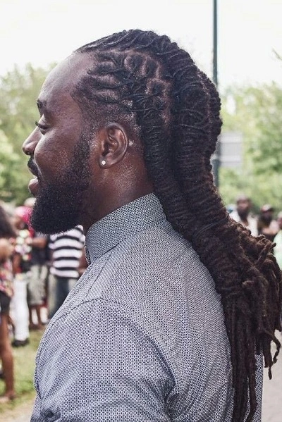 French Braids Men Dreads