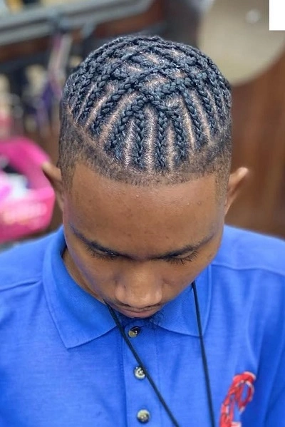 High Top Cornrow Braids for Men