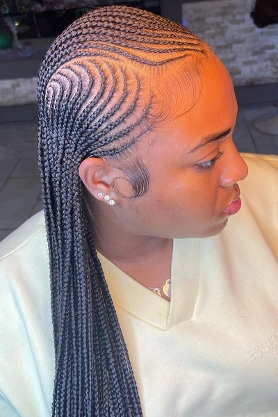 Straight Back Cornrows Braids for Women